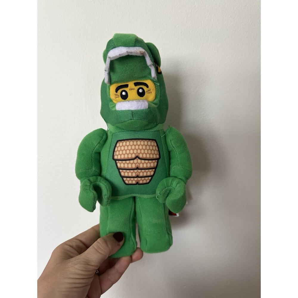 Lego Minifigure Lizard Dragon Dino Guy Plush Stuffed Doll 9" Manhattan Toy